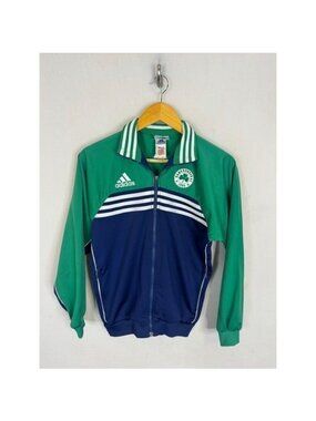 Adidas Panathinaikos FC Track Jacket Green Navy Blue Soccer Boys 14 Women S